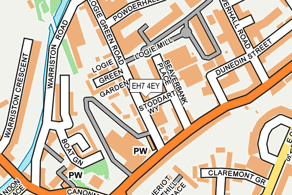 EH7 4EY map - OS OpenMap – Local (Ordnance Survey) EH7 4EY map - OS OpenMap – Local (Ordnance Survey)