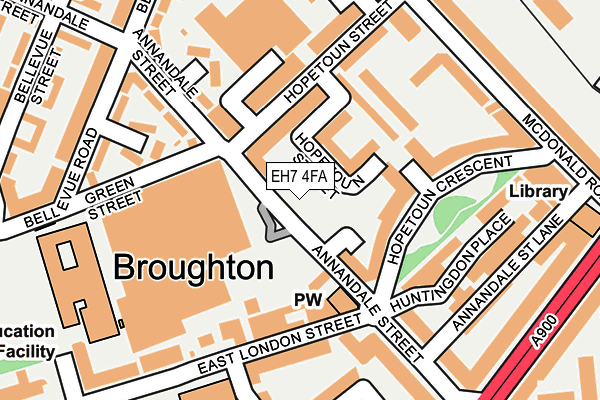 EH7 4FA map - OS OpenMap – Local (Ordnance Survey) EH7 4FA map - OS OpenMap – Local (Ordnance Survey)