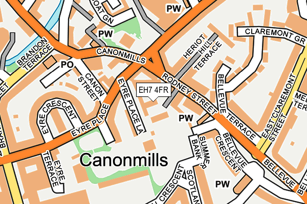 EH7 4FR map - OS OpenMap – Local (Ordnance Survey) EH7 4FR map - OS OpenMap – Local (Ordnance Survey)