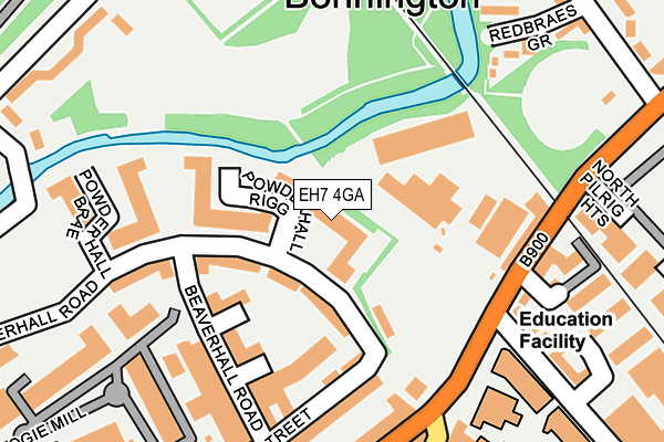 EH7 4GA map - OS OpenMap – Local (Ordnance Survey) EH7 4GA map - OS OpenMap – Local (Ordnance Survey)