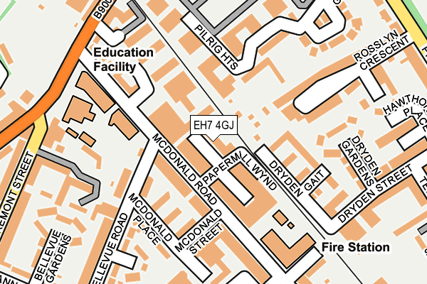 EH7 4GJ map - OS OpenMap – Local (Ordnance Survey) EH7 4GJ map - OS OpenMap – Local (Ordnance Survey)