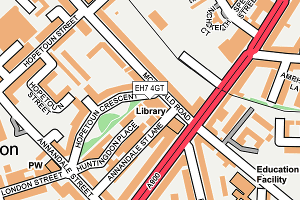 EH7 4GT map - OS OpenMap – Local (Ordnance Survey) EH7 4GT map - OS OpenMap – Local (Ordnance Survey)
