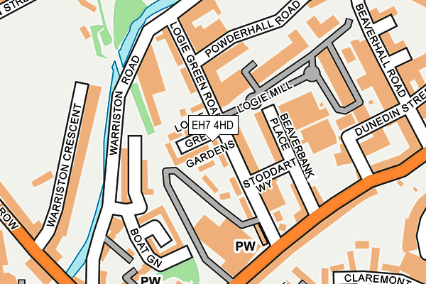 EH7 4HD map - OS OpenMap – Local (Ordnance Survey) EH7 4HD map - OS OpenMap – Local (Ordnance Survey)