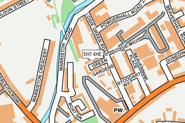 EH7 4HE map - OS OpenMap – Local (Ordnance Survey) EH7 4HE map - OS OpenMap – Local (Ordnance Survey)