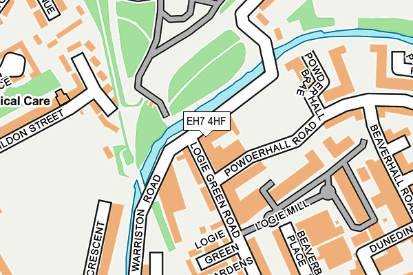 EH7 4HF map - OS OpenMap – Local (Ordnance Survey) EH7 4HF map - OS OpenMap – Local (Ordnance Survey)