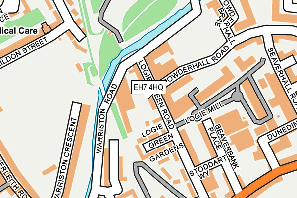 EH7 4HQ map - OS OpenMap – Local (Ordnance Survey) EH7 4HQ map - OS OpenMap – Local (Ordnance Survey)
