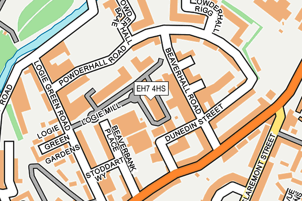 EH7 4HS map - OS OpenMap – Local (Ordnance Survey) EH7 4HS map - OS OpenMap – Local (Ordnance Survey)