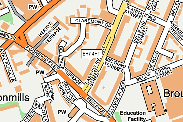 EH7 4HT map - OS OpenMap – Local (Ordnance Survey) EH7 4HT map - OS OpenMap – Local (Ordnance Survey)