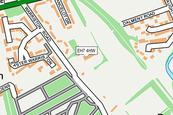 EH7 4HW map - OS OpenMap – Local (Ordnance Survey) EH7 4HW map - OS OpenMap – Local (Ordnance Survey)