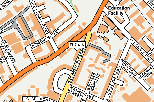 EH7 4JA map - OS OpenMap – Local (Ordnance Survey) EH7 4JA map - OS OpenMap – Local (Ordnance Survey)