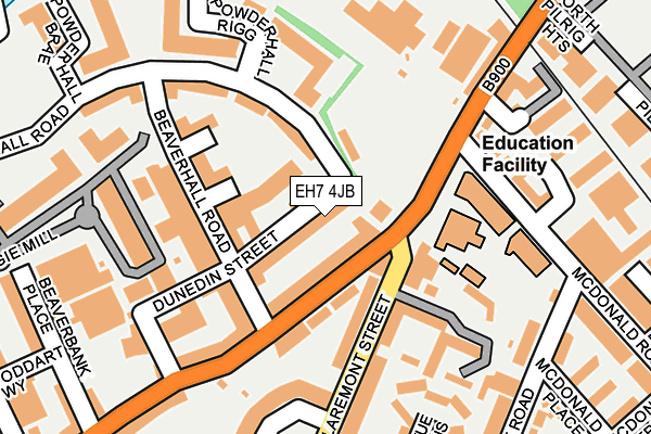 EH7 4JB map - OS OpenMap – Local (Ordnance Survey) EH7 4JB map - OS OpenMap – Local (Ordnance Survey)