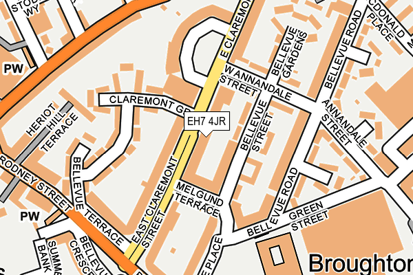 EH7 4JR map - OS OpenMap – Local (Ordnance Survey) EH7 4JR map - OS OpenMap – Local (Ordnance Survey)