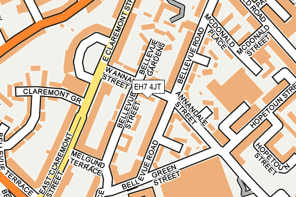 EH7 4JT map - OS OpenMap – Local (Ordnance Survey) EH7 4JT map - OS OpenMap – Local (Ordnance Survey)