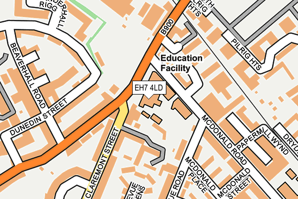 EH7 4LD map - OS OpenMap – Local (Ordnance Survey) EH7 4LD map - OS OpenMap – Local (Ordnance Survey)