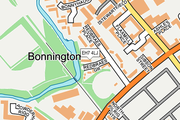 EH7 4LJ map - OS OpenMap – Local (Ordnance Survey) EH7 4LJ map - OS OpenMap – Local (Ordnance Survey)