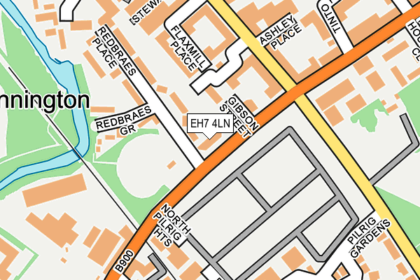 EH7 4LN map - OS OpenMap – Local (Ordnance Survey) EH7 4LN map - OS OpenMap – Local (Ordnance Survey)
