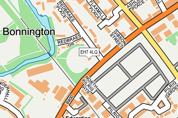 EH7 4LQ map - OS OpenMap – Local (Ordnance Survey) EH7 4LQ map - OS OpenMap – Local (Ordnance Survey)