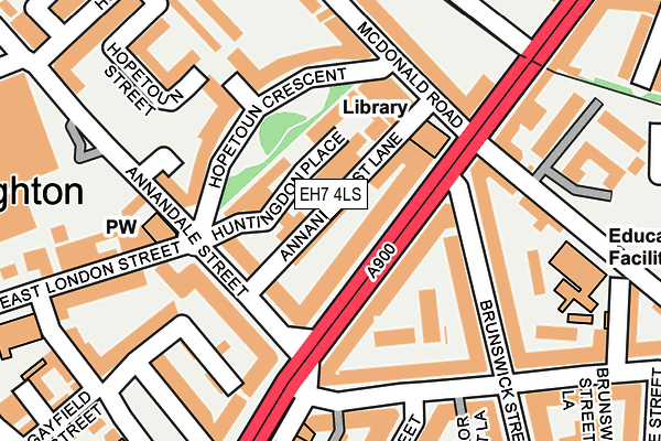 EH7 4LS map - OS OpenMap – Local (Ordnance Survey) EH7 4LS map - OS OpenMap – Local (Ordnance Survey)