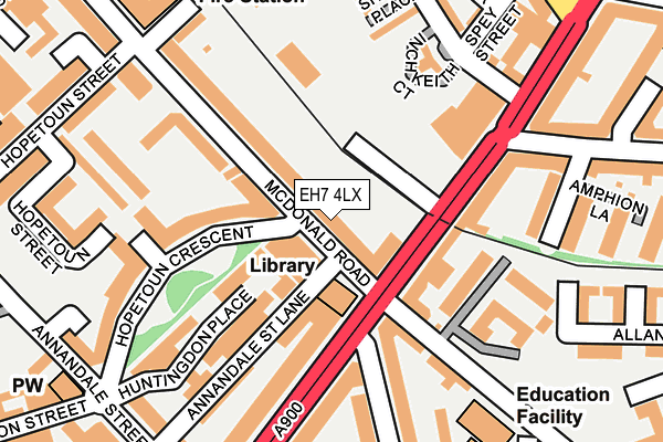 EH7 4LX map - OS OpenMap – Local (Ordnance Survey) EH7 4LX map - OS OpenMap – Local (Ordnance Survey)