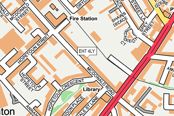 EH7 4LY map - OS OpenMap – Local (Ordnance Survey) EH7 4LY map - OS OpenMap – Local (Ordnance Survey)