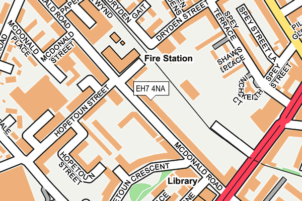 EH7 4NA map - OS OpenMap – Local (Ordnance Survey) EH7 4NA map - OS OpenMap – Local (Ordnance Survey)