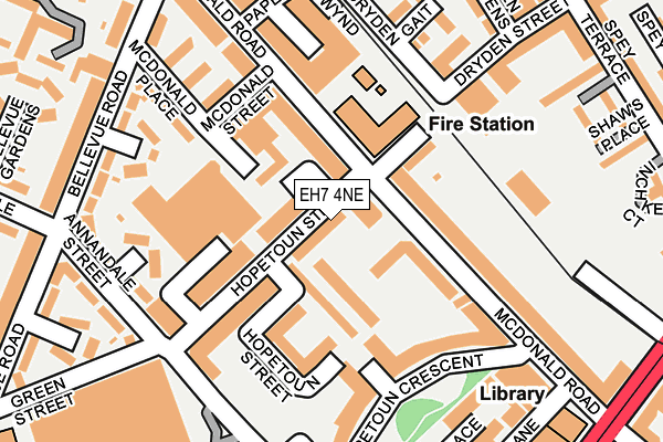 EH7 4NE map - OS OpenMap – Local (Ordnance Survey) EH7 4NE map - OS OpenMap – Local (Ordnance Survey)
