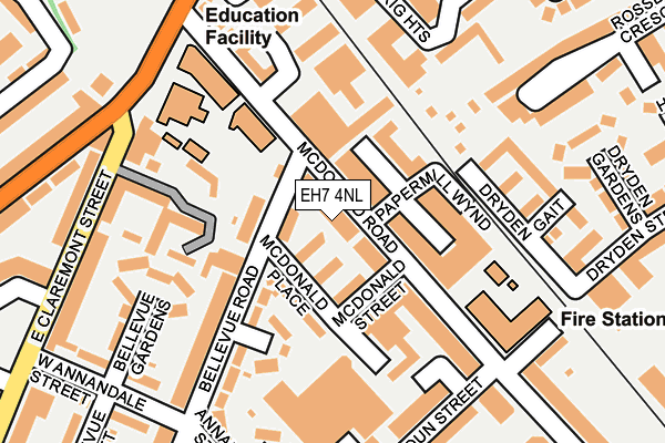 EH7 4NL map - OS OpenMap – Local (Ordnance Survey) EH7 4NL map - OS OpenMap – Local (Ordnance Survey)