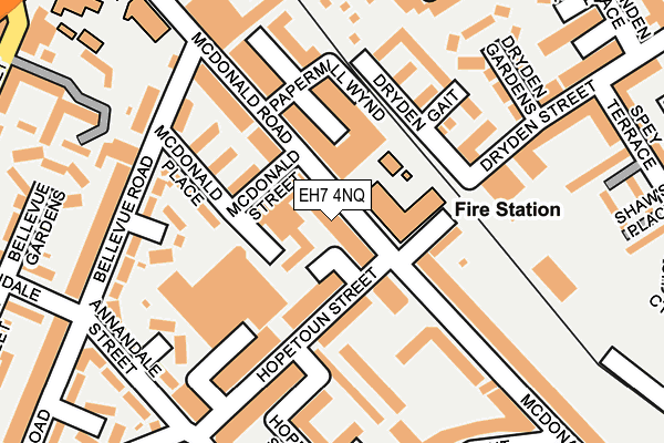 EH7 4NQ map - OS OpenMap – Local (Ordnance Survey)