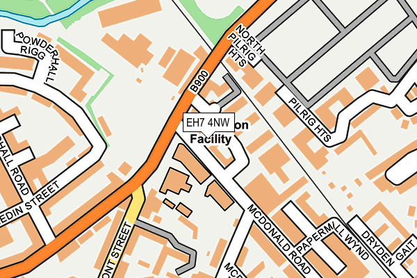 EH7 4NW map - OS OpenMap – Local (Ordnance Survey) EH7 4NW map - OS OpenMap – Local (Ordnance Survey)