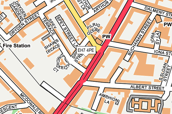 EH7 4PE map - OS OpenMap – Local (Ordnance Survey) EH7 4PE map - OS OpenMap – Local (Ordnance Survey)