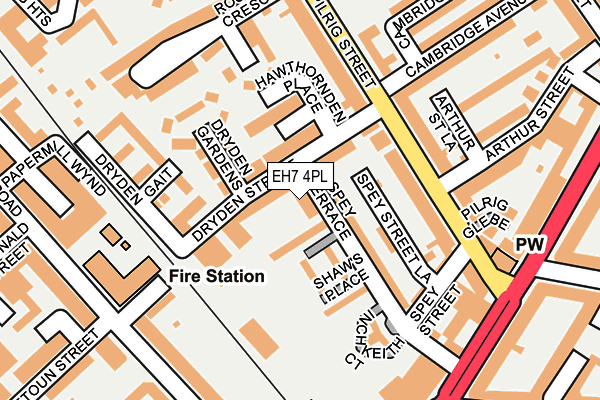 EH7 4PL map - OS OpenMap – Local (Ordnance Survey)