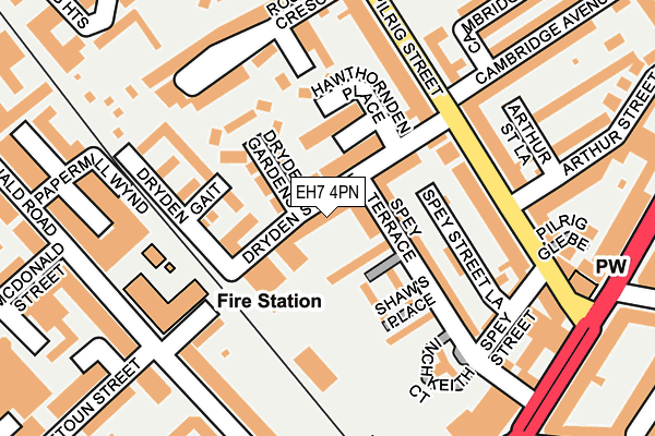 EH7 4PN map - OS OpenMap – Local (Ordnance Survey) EH7 4PN map - OS OpenMap – Local (Ordnance Survey)