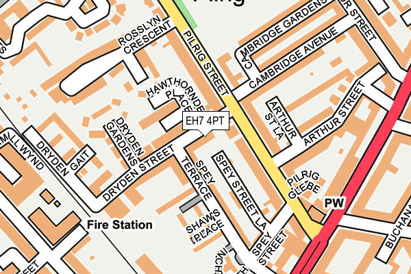 EH7 4PT map - OS OpenMap – Local (Ordnance Survey) EH7 4PT map - OS OpenMap – Local (Ordnance Survey)