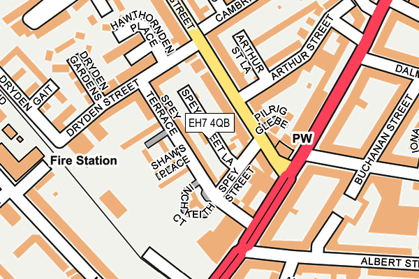 EH7 4QB map - OS OpenMap – Local (Ordnance Survey) EH7 4QB map - OS OpenMap – Local (Ordnance Survey)