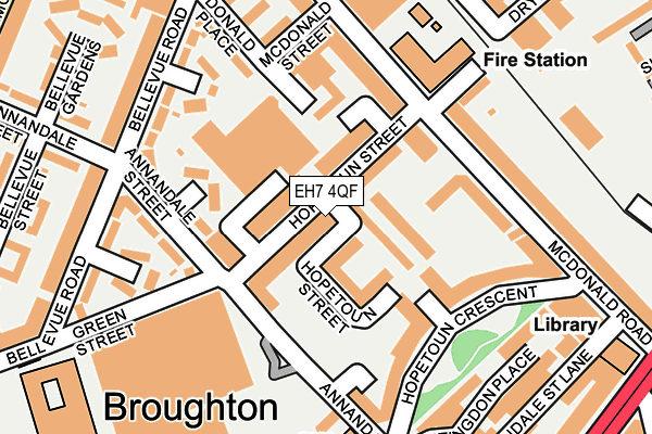 EH7 4QF map - OS OpenMap – Local (Ordnance Survey) EH7 4QF map - OS OpenMap – Local (Ordnance Survey)