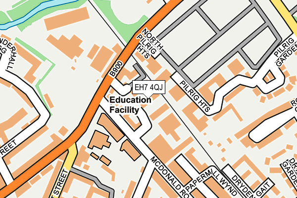EH7 4QJ map - OS OpenMap – Local (Ordnance Survey) EH7 4QJ map - OS OpenMap – Local (Ordnance Survey)