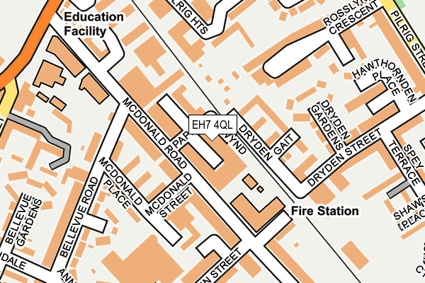 EH7 4QL map - OS OpenMap – Local (Ordnance Survey) EH7 4QL map - OS OpenMap – Local (Ordnance Survey)
