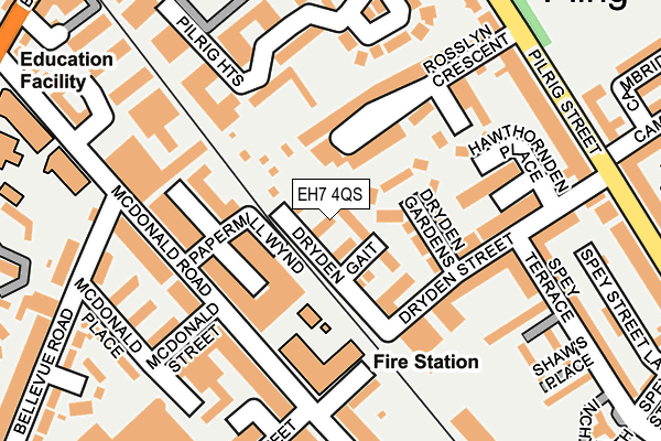 EH7 4QS map - OS OpenMap – Local (Ordnance Survey) EH7 4QS map - OS OpenMap – Local (Ordnance Survey)