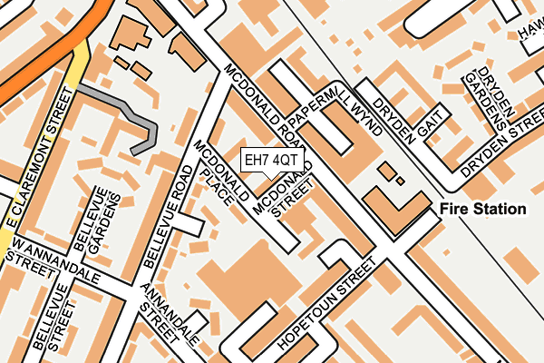EH7 4QT map - OS OpenMap – Local (Ordnance Survey) EH7 4QT map - OS OpenMap – Local (Ordnance Survey)