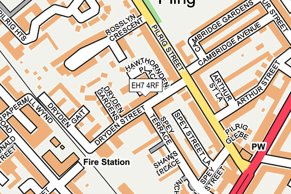 EH7 4RF map - OS OpenMap – Local (Ordnance Survey) EH7 4RF map - OS OpenMap – Local (Ordnance Survey)