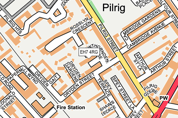 EH7 4RG map - OS OpenMap – Local (Ordnance Survey) EH7 4RG map - OS OpenMap – Local (Ordnance Survey)