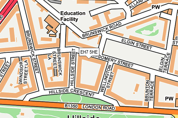 EH7 5HE map - OS OpenMap – Local (Ordnance Survey) EH7 5HE map - OS OpenMap – Local (Ordnance Survey)