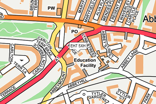 EH7 5XH map - OS OpenMap – Local (Ordnance Survey) EH7 5XH map - OS OpenMap – Local (Ordnance Survey)