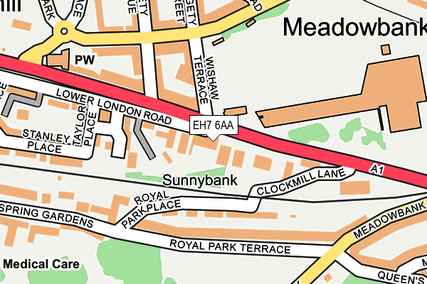 EH7 6AA map - OS OpenMap – Local (Ordnance Survey) EH7 6AA map - OS OpenMap – Local (Ordnance Survey)