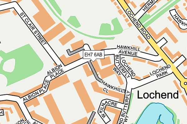 EH7 6AB map - OS OpenMap – Local (Ordnance Survey) EH7 6AB map - OS OpenMap – Local (Ordnance Survey)