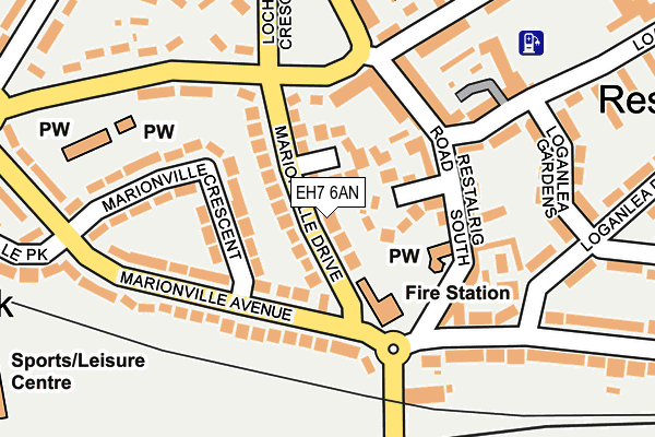 EH7 6AN map - OS OpenMap – Local (Ordnance Survey) EH7 6AN map - OS OpenMap – Local (Ordnance Survey)
