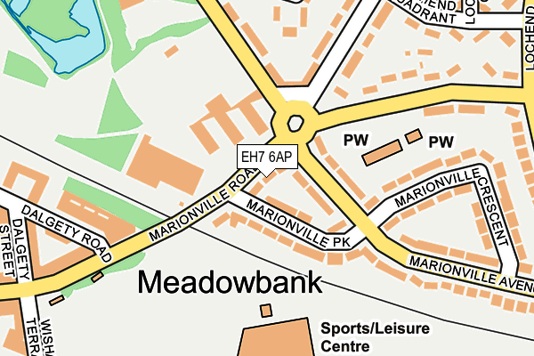 EH7 6AP map - OS OpenMap – Local (Ordnance Survey) EH7 6AP map - OS OpenMap – Local (Ordnance Survey)