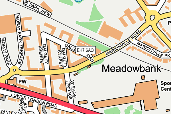 EH7 6AQ map - OS OpenMap – Local (Ordnance Survey) EH7 6AQ map - OS OpenMap – Local (Ordnance Survey)
