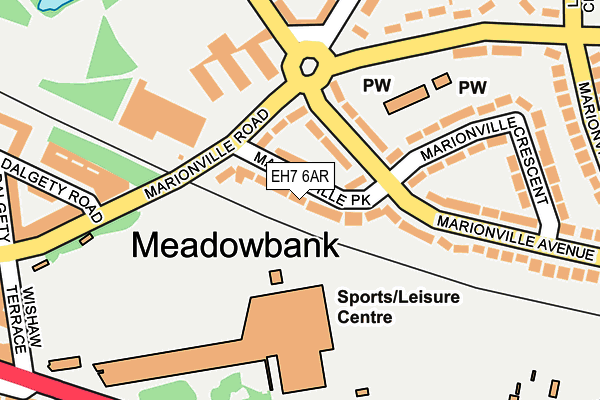 EH7 6AR map - OS OpenMap – Local (Ordnance Survey) EH7 6AR map - OS OpenMap – Local (Ordnance Survey)