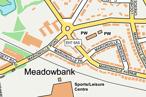 EH7 6AS map - OS OpenMap – Local (Ordnance Survey) EH7 6AS map - OS OpenMap – Local (Ordnance Survey)